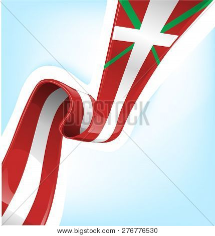 Flag Of Basque Country Is A Autonomous Community Of Spain On Background.vector Illustration
