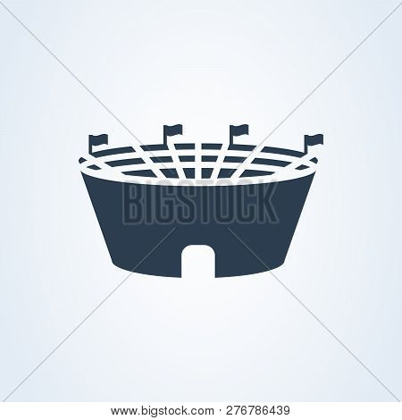 Stadium Icon Vector Sport Illustration. Flat Design