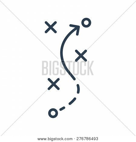 Tactical Plan Line Icon. Vector Plan Strategy Icon