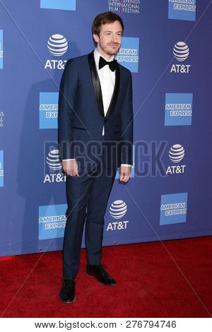 PALM SPRINGS - JAN 17:  Joseph Mazzello at the 30th Palm Springs International Film Festival Awards Gala at the Palm Springs Convention Center on January 17, 2019 in Palm Springs, CA