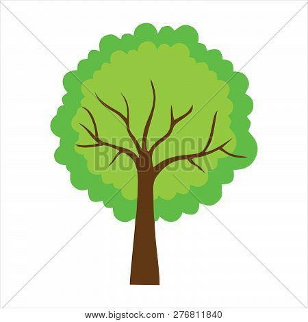 Tree With Leaves. Tree Icon Isolated On White Background. Tree Icon Simple Sign. Tree Icon Trendy An