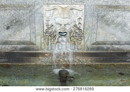 Zurich, Switzerland - Oct 130th, 2018 Classic Swiss Fountain