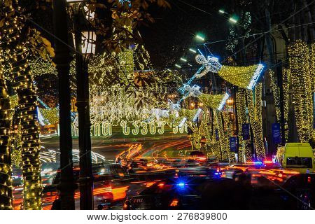 Christmas Illumination In Tbilisi, Georgia