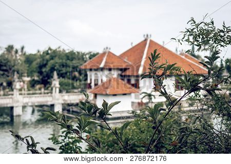 View Of Taman Ujung Water Palace On Bali Island, Indonesia.
