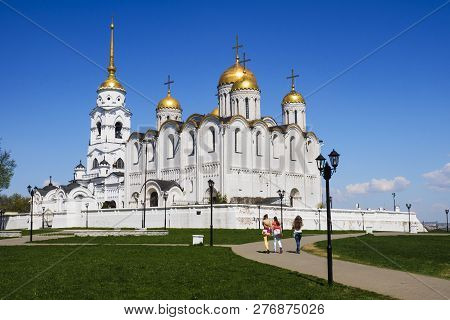 Assumption Cathedral In Vladimir, Russia.golden Ring Of Russia