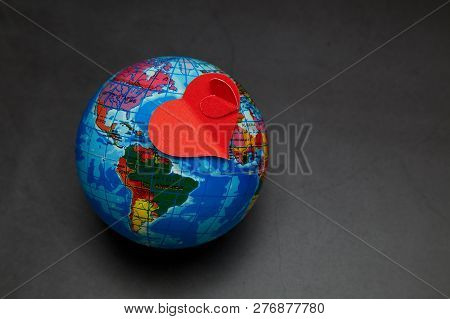 Planet Of Love  Concept Of Valentine's Day