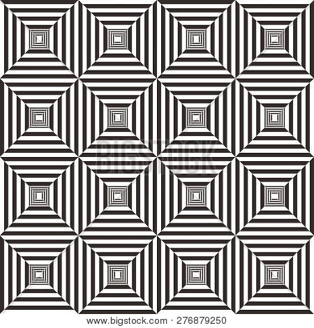 Abstract Black And White Geometric Pattern Background