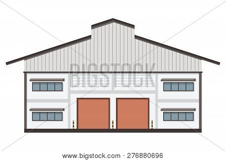Warehouse Transportation In Flat Style,isolate On Whrite Background Vector Illustration