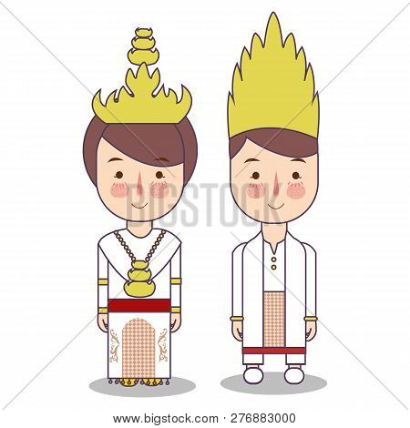Palembang South Sumatra Province Wedding Couple, Cute Indonesian Traditional Clothes Costume Bride A