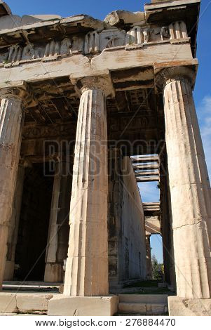 The Temple Of Hephaestus In Athens, Greece