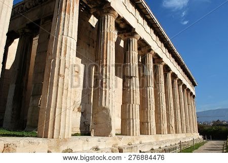 The Temple Of Hephaestus In Athens, Greece