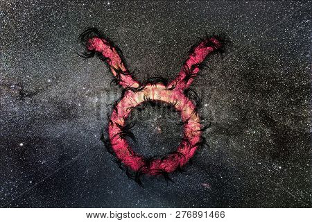 Taurus Zodiac Sign White Background Horoscope Symbol