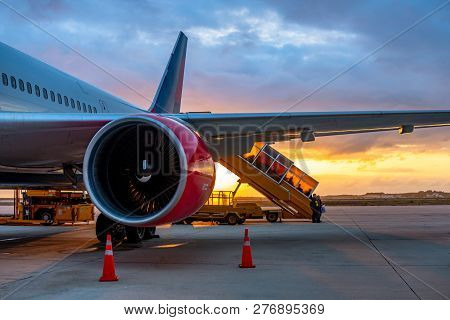 Passenger Plane Azur Air Arrived At The Airport Kam Ranh, Nha Trang, Vietnam - March 03, 2018. Passe