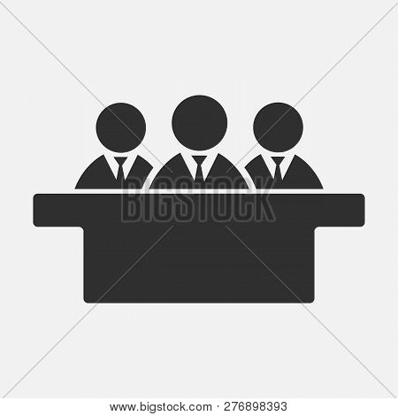 Jurors Icon Isolated On White Background. Vector Illustration.