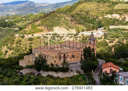Convento Dei Carmelitani Calzati In San Piero Patti, A Beautiful Village In Sicily, Italy