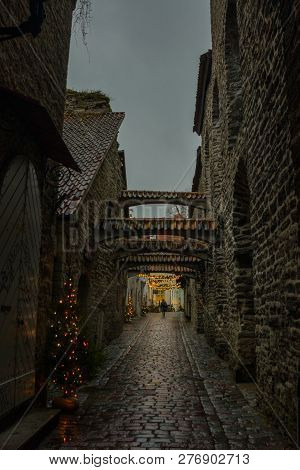 View Of St. Catherines Passage, Old Town Of Tallinn, Estonia