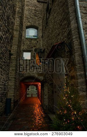 View Of St. Catherines Passage, Old Town Of Tallinn, Estonia