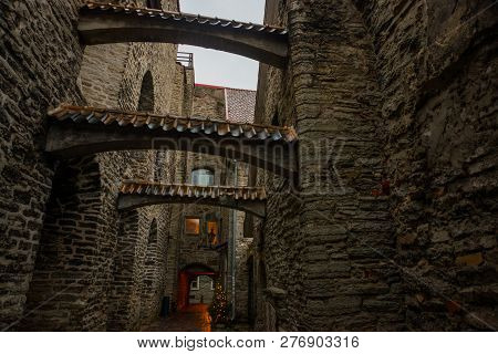View Of St. Catherines Passage, Old Town Of Tallinn, Estonia