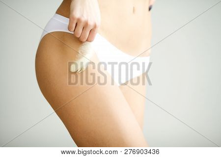 Long Woman Legs With Beautiful Soft Skin. Beauty Body Care
