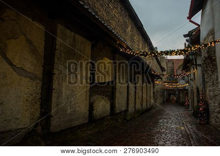 View Of St. Catherines Passage, Old Town Of Tallinn, Estonia