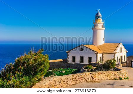 Spain Majorca, Lighthouse At The Coast Of Cala Ratjada