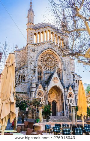 Majorca Soller With View Of Sant Bartomeu Church, Spain