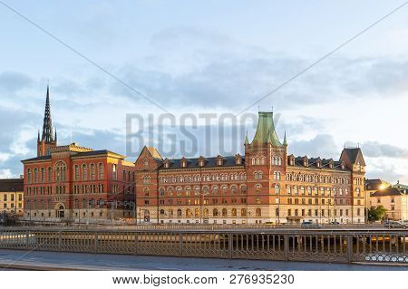 Famous Norstedt Building In Stockholm, Sweden, Europe