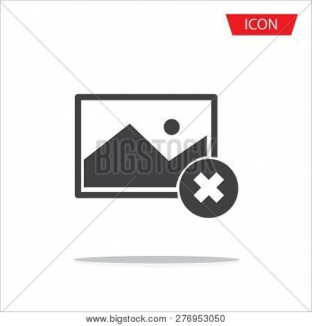 Delete Picture Icon Isolated On White Background.