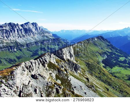 View Of The Ortstock And Fisetengrat Peaks, Located Above The Linthal Valley - Canton Of Glarus, Swi