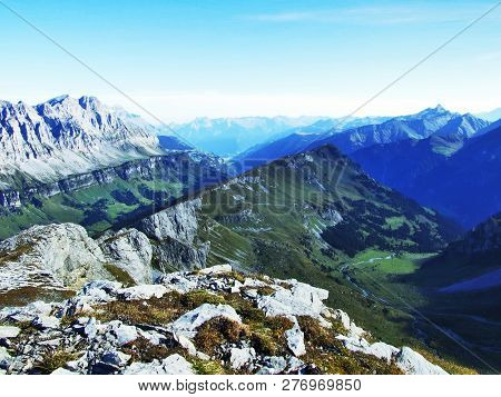 View Of The Ortstock And Fisetengrat Peaks, Located Above The Linthal Valley - Canton Of Glarus, Swi