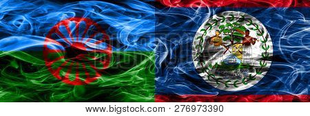 Gipsy, Roman Vs Belize, Belizean Smoke Flags Placed Side By Side