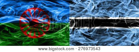 Gipsy, Roman Vs Botswana, Botswanan Smoke Flags Placed Side By Side