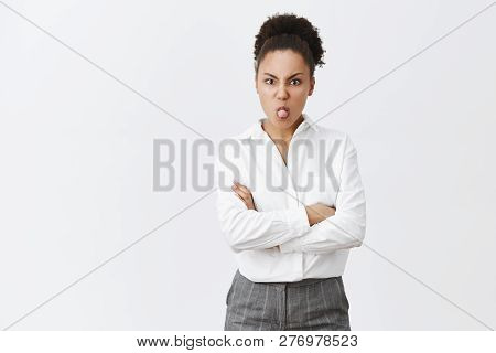 Girl Being Moody, Showing Her Charachter While Having Silly Argument With Girlfriend, Holding Hands 