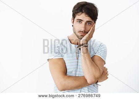 How Interesting, No. Portrait Of Bored Drained And Uninterested Young Good-looking Entrepreneur Seek