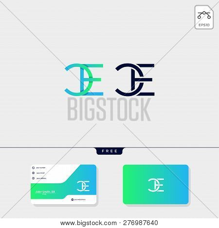 Initial Ce Or Ec Creative Logo Template And Business Card Include. Vector Illustration And Logo Insp