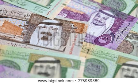 Collection of Saudi Arabia Riyal banknotes
