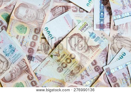 1000 Thb Money Background Close Up Object Of Business Concept