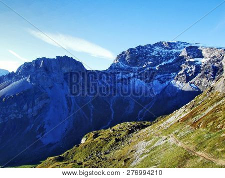 The Gemsfairenstock - Mountain Of The Glarus Alps, Located On The Border Between The Swiss Cantons O