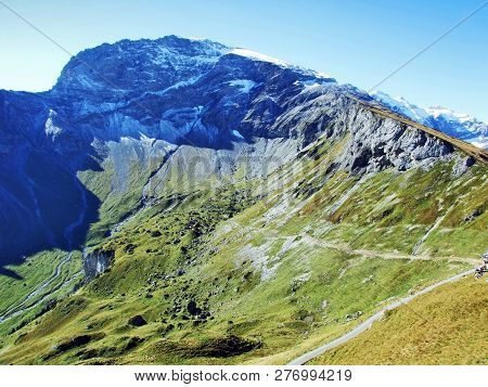 The Gemsfairenstock - Mountain Of The Glarus Alps, Located On The Border Between The Swiss Cantons O