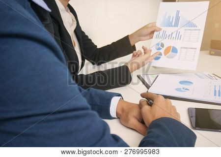 Business People Meeting Design Ideas Professional Investor Working New Start Up Project. Concept. Bu