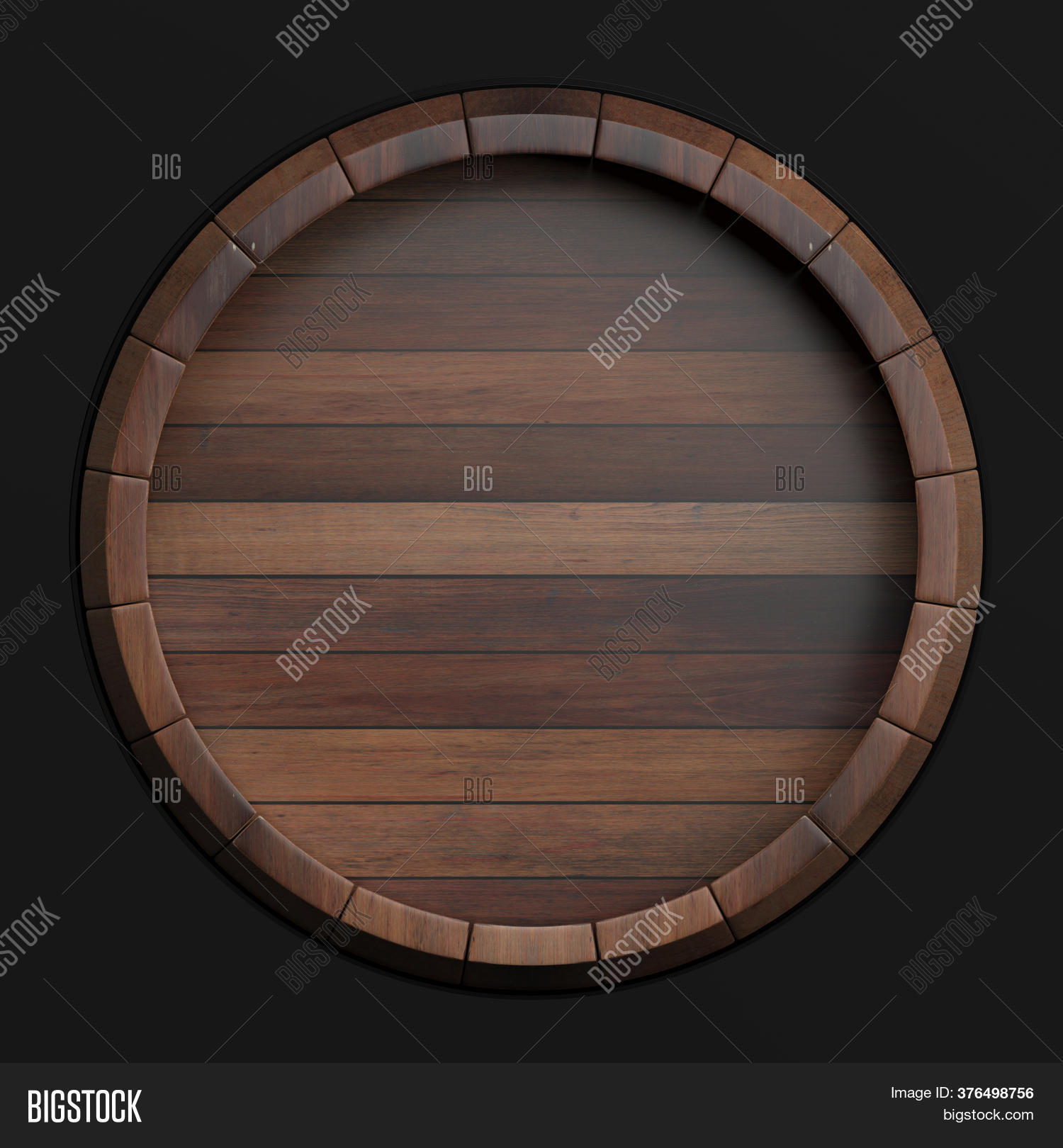 Wooden Barrel Top View Image & Photo (Free Trial) Bigstock