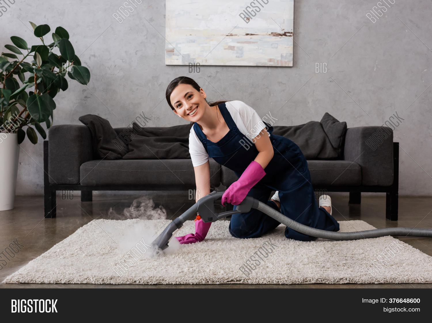 Cleaner Smiling Camera Image & Photo (Free Trial) | Bigstock