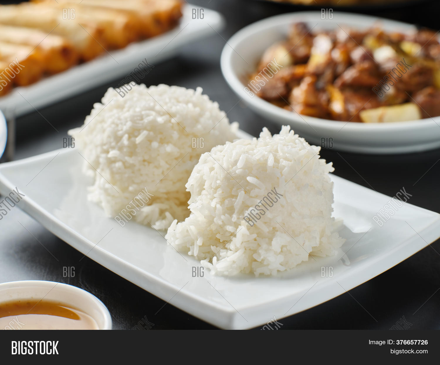 Cooked White Rice Side Image & Photo (Free Trial) Bigstock