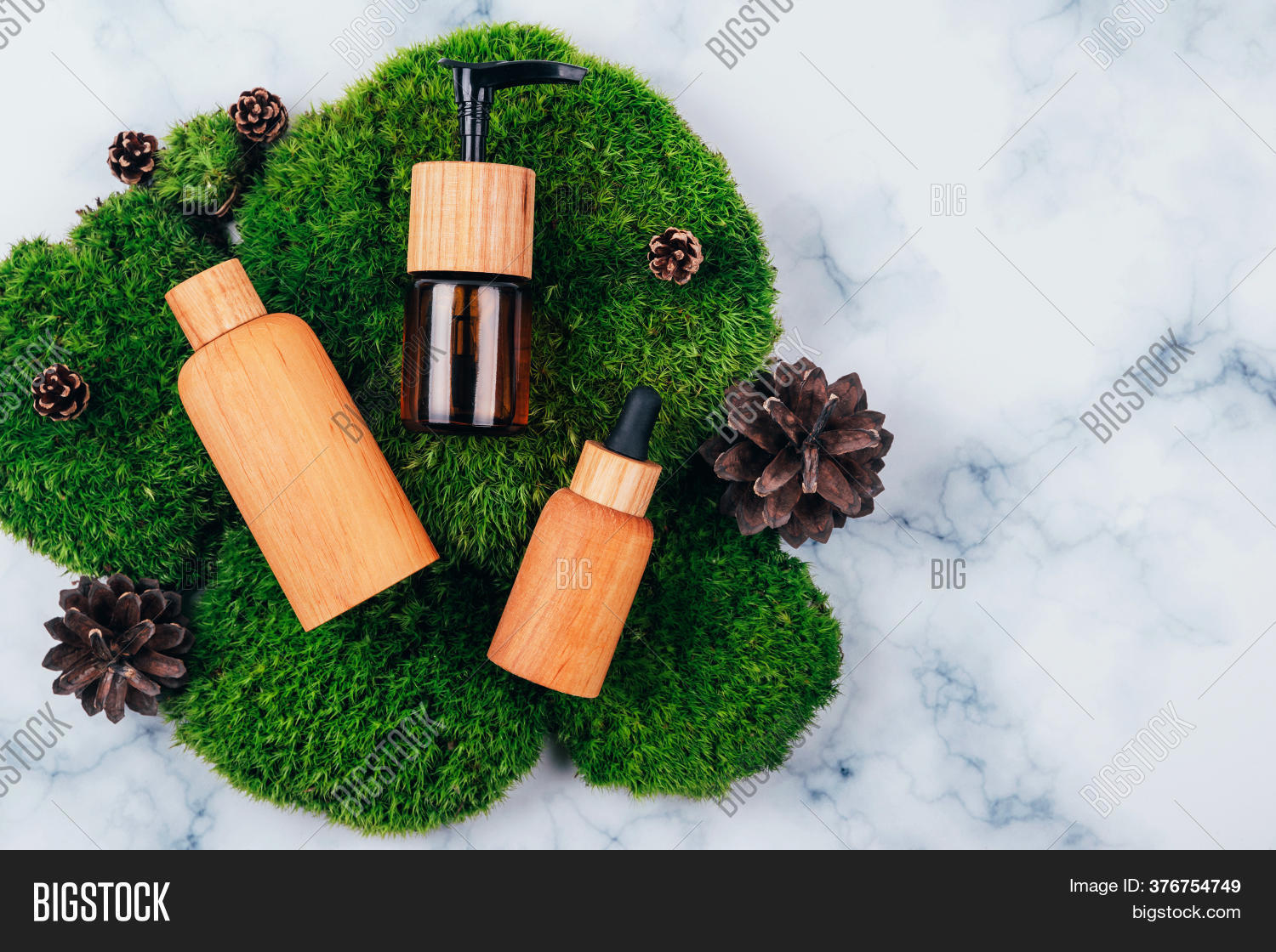 skin care products in glass bottles