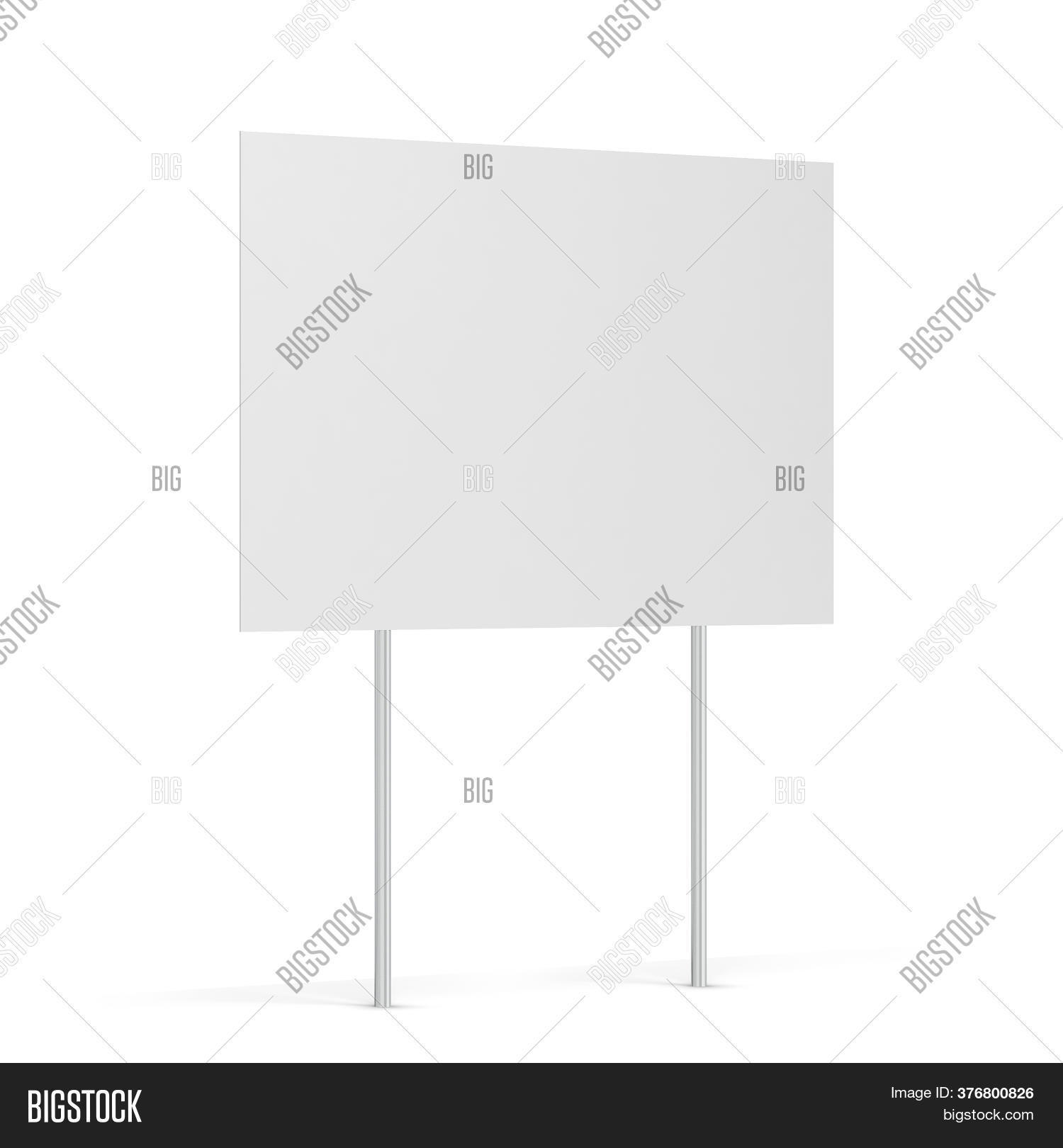 Blank Yard Sign. 3d Image & Photo (Free Trial) Bigstock