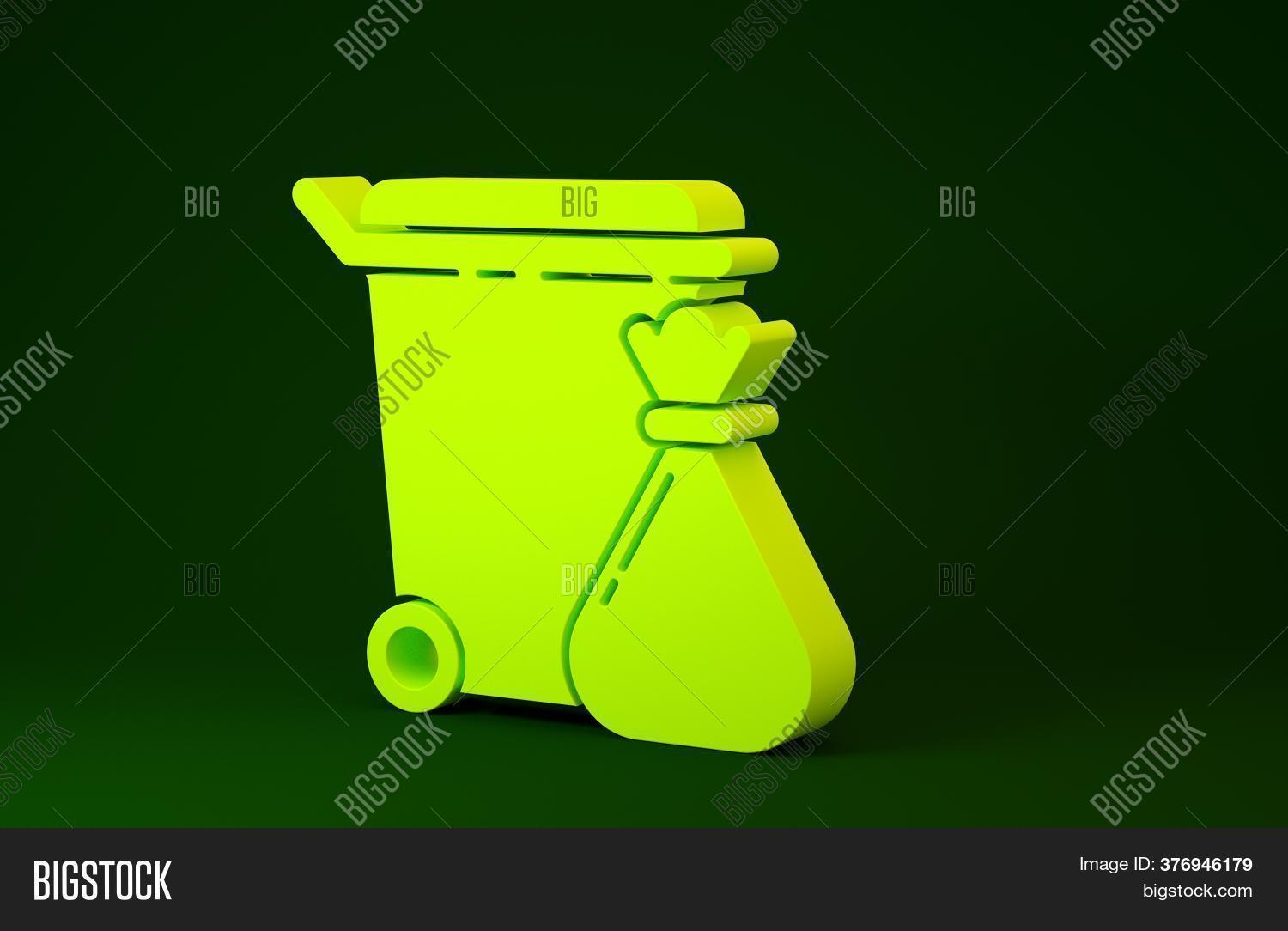 Yellow Trash Can Image & Photo (Free Trial) Bigstock