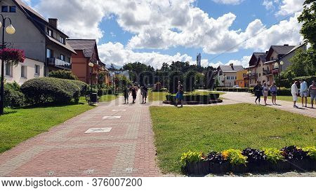 Wladyslawowo, Poland - July 12, 2020: Avenue Of Sport Stars In Wladyslawowo, Poland