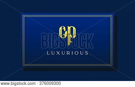 Vintage Royal Initial Letter Cp Logo. This Logo Incorporate With Luxurious Typeface In The Creative 