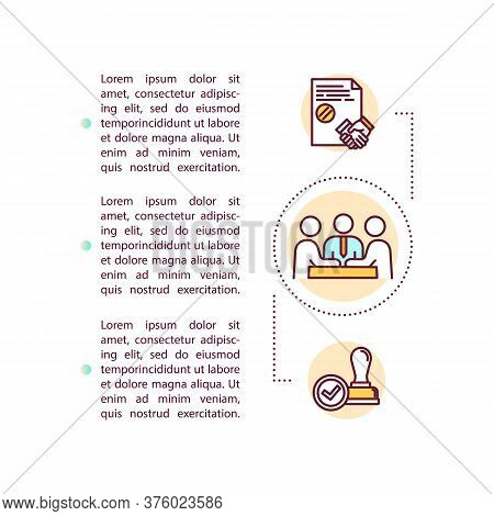 Corporate Governance Concept Icon With Text. Ppt Page Vector Template. Corporation Control. Board An