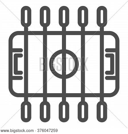 Table Football Line Icon, Amusement Park Concept, Foosball Sign On White Background, Table Soccer Ic